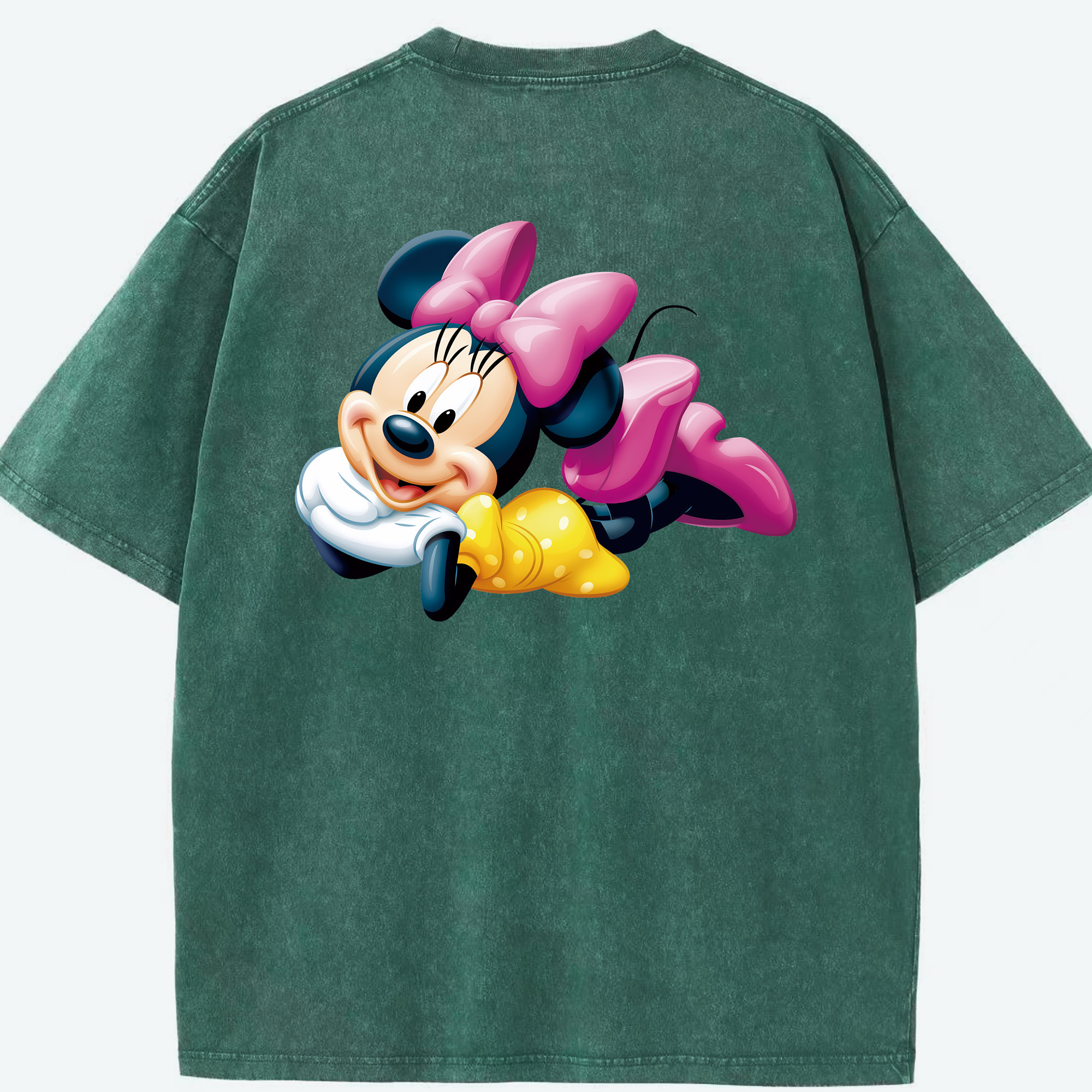 （画像用） ミッキーマウス Mickey Mouse 綿100% ヴィンテージ風 半袖Tシャツ（背面プリント）